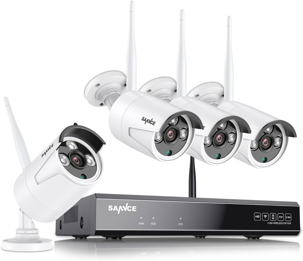 5MP Wireless NVR Security System with 4Pcs 3MP WiFi Surveillance Cameras N9351