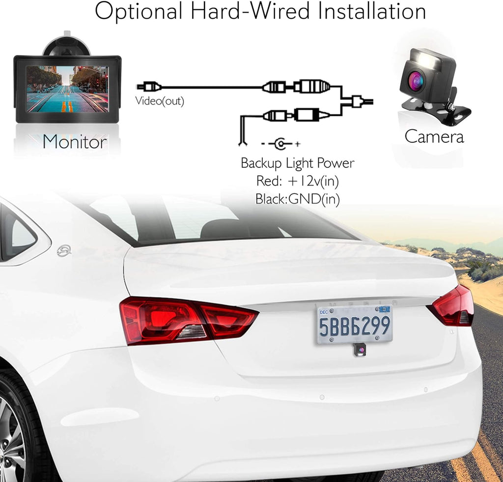 4.3" Wireless Waterproof Rear View Camera with Night Vision D145151
