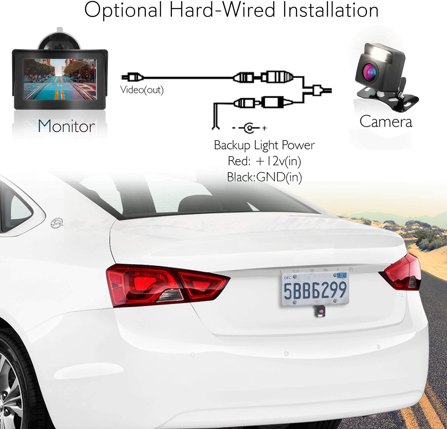 4.3" Wireless Waterproof Rear View Camera with Night Vision D145151
