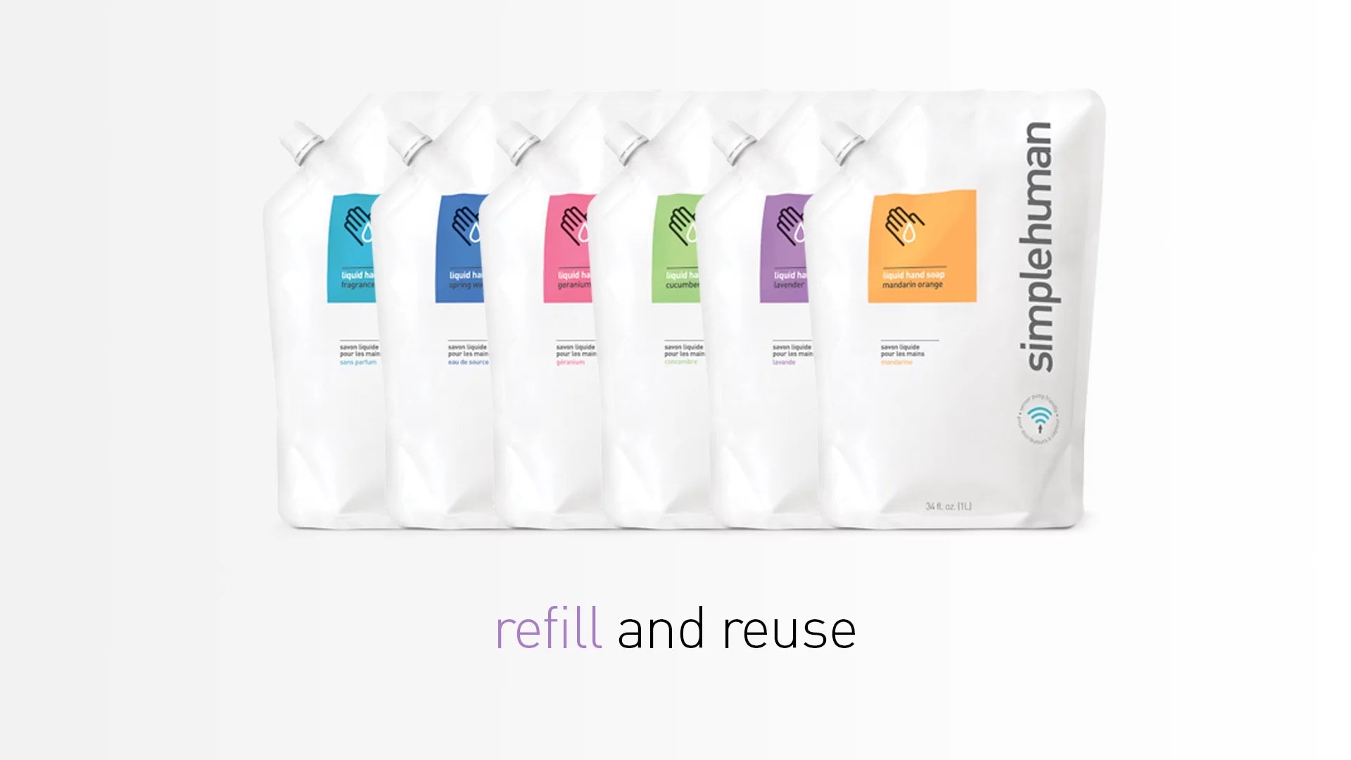 Fragrance Free Moisturizing Liquid Hand Soap Refill Pouch, 34 Fl. Oz. (Pack of 6) O44427