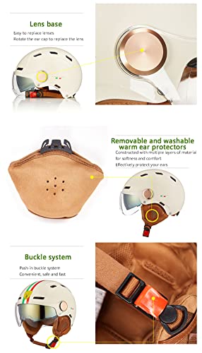 Motorcycle Half Helmet Open-Face Half Helmet with Adjustable Quick Release Buckle DOT Approved 3/4 Helmet O2540