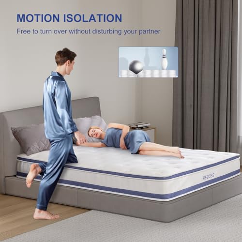 Twin Size 10 Inch Hybrid Mattress with Memory Foam and Pocket Spring G772