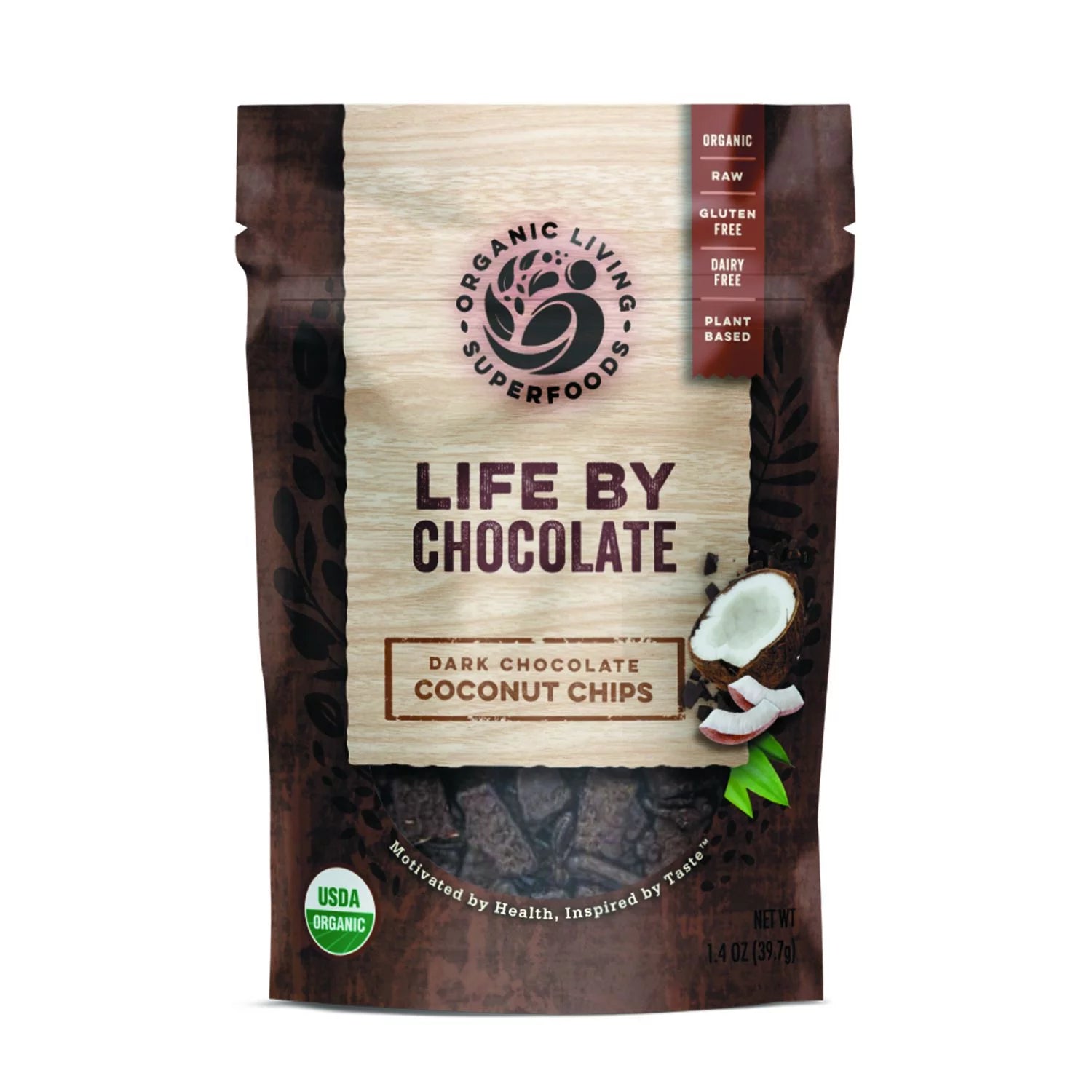 Organic Dark Chocolate Covered Coconut Chunks 1.4oz O210