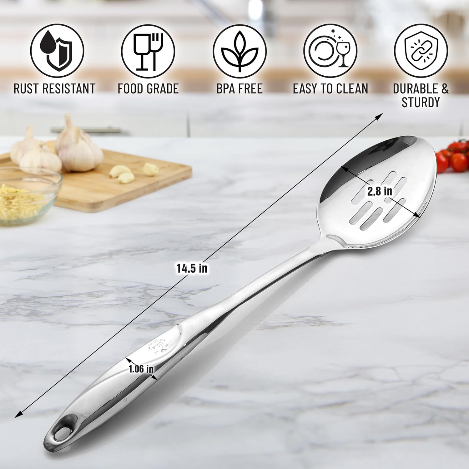 15" Stainless Steel Slotted Spoon J46229