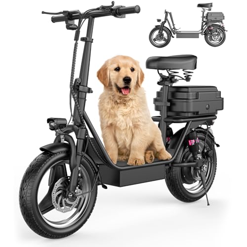 Electric Scooter with Seat, 500W Motor, 14" Pneumatic Tire T813