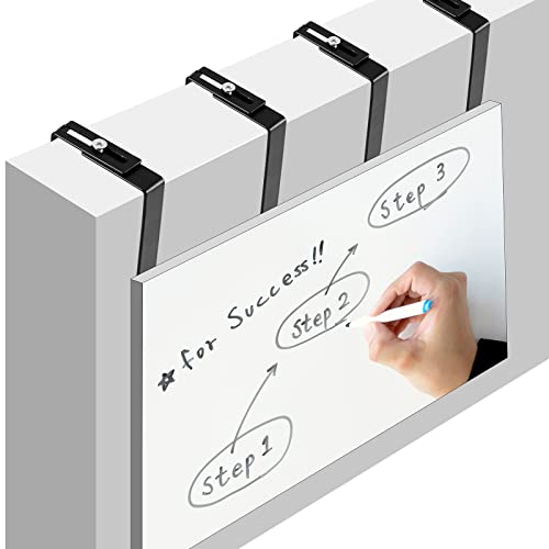 12 Pcs Adjustable Metal Cubicle Hanger Set (Black) J24360