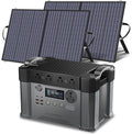 2400W Portable Power Station with 2pcs Foldable Solar Panel 100W G769