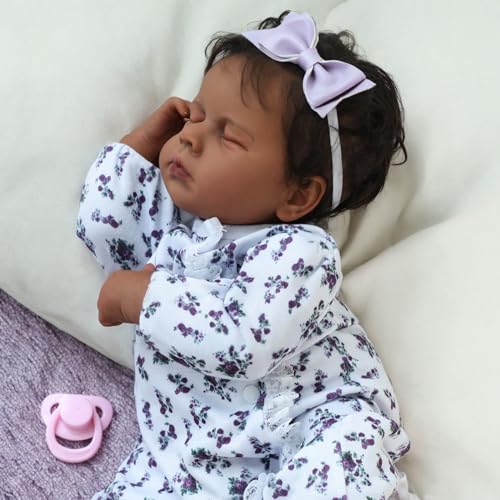 20 Inch Realistic African American Newborn Baby Doll T7450