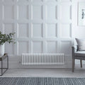 White Horizontal 2-Column Cast-Iron Style Radiator Q70505