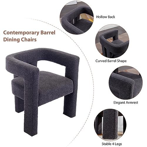 Set of 4 Green Boucle Dining Chair U950172
