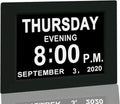 White 8" Large Screen Digital Calendar Alarm Day Clock B453496