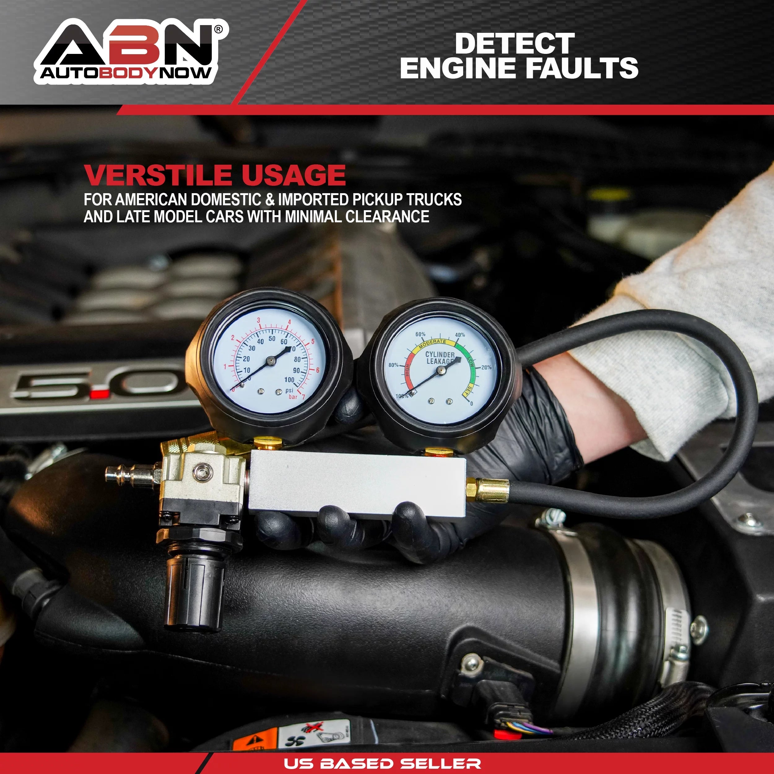 Cylinder Leak Detector & Engine Compression Tester Kit R530611