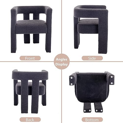 Set of 4 Green Boucle Dining Chair U950172