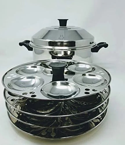 Stainless Steel Idli Cooker with 4-Rack Idly Stand U307