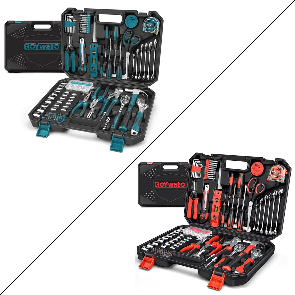 287PCs Hand Tool Set with Hammer, Pliers, Ratchet Wrench, Socket, Tool Box Case H232