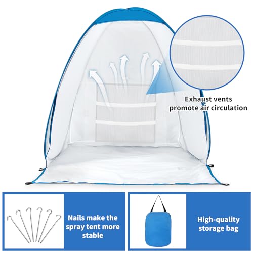 Portable Pop-up Paint Spray Booth Tent with Vents H8455
