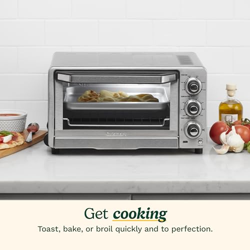 Brushed Stainless and Black Toaster Oven Broiler I24971