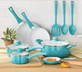 12 Piece Ceramic Nonstick Cookware Set H38088