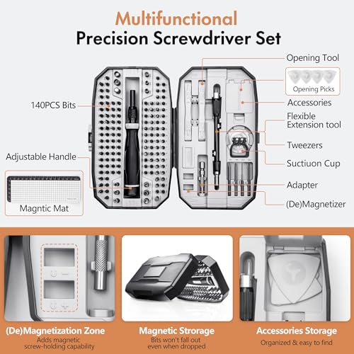 82 in 1 Magnetic Precision Screwdriver Set with Flexible Shaft and Extension Rod V59754
