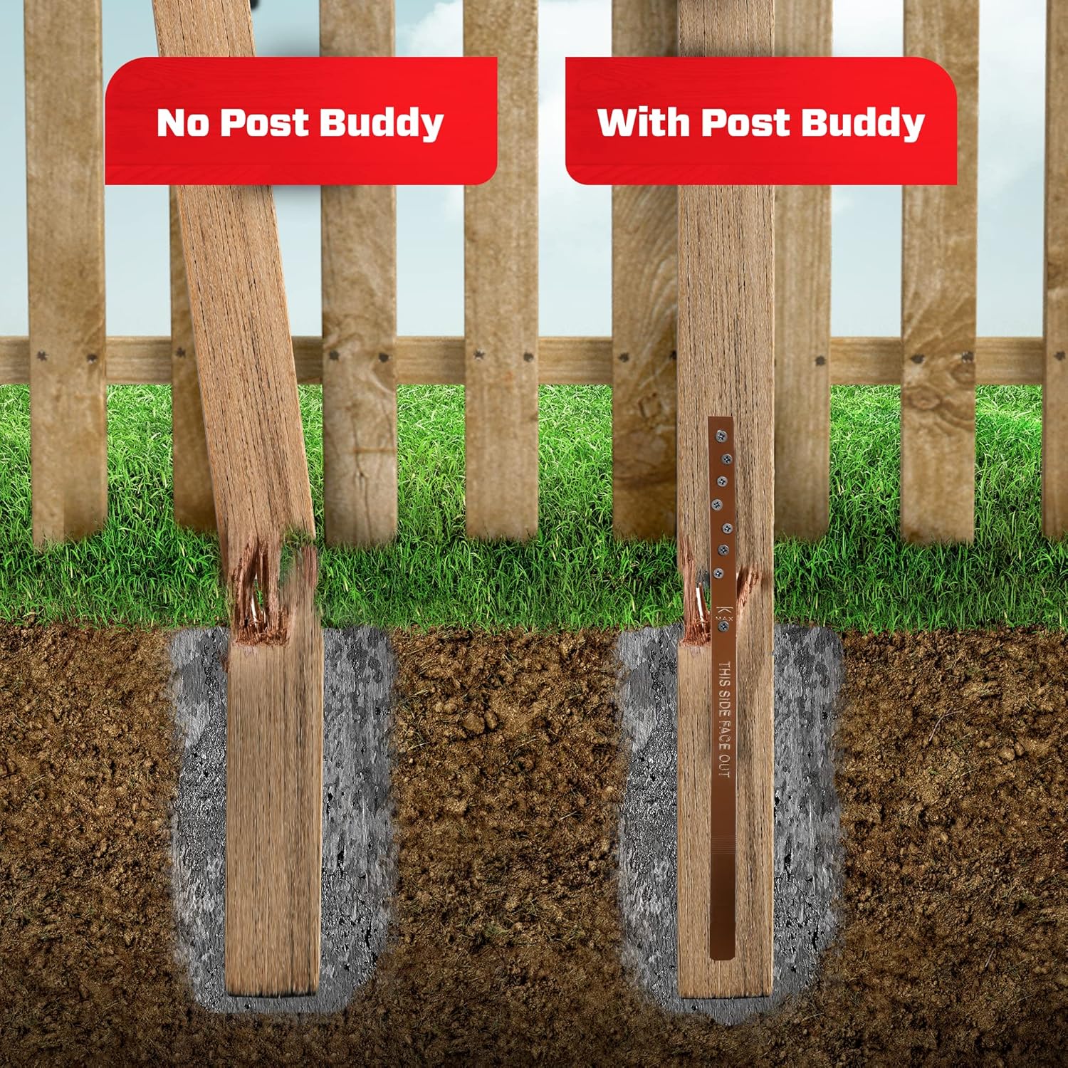 Pack of 2 Wood Post Repair O84846