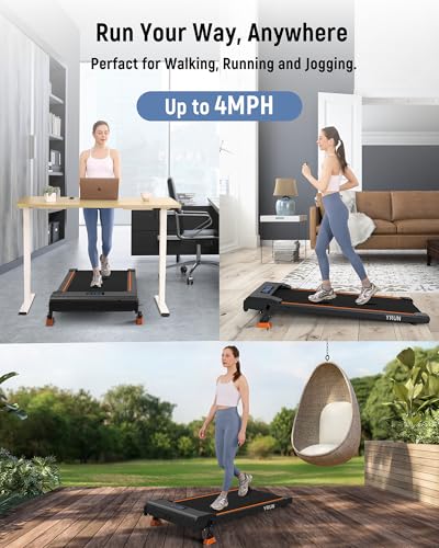 2.5HP Quiet Compact Under Desk Treadmill with Remote Q288