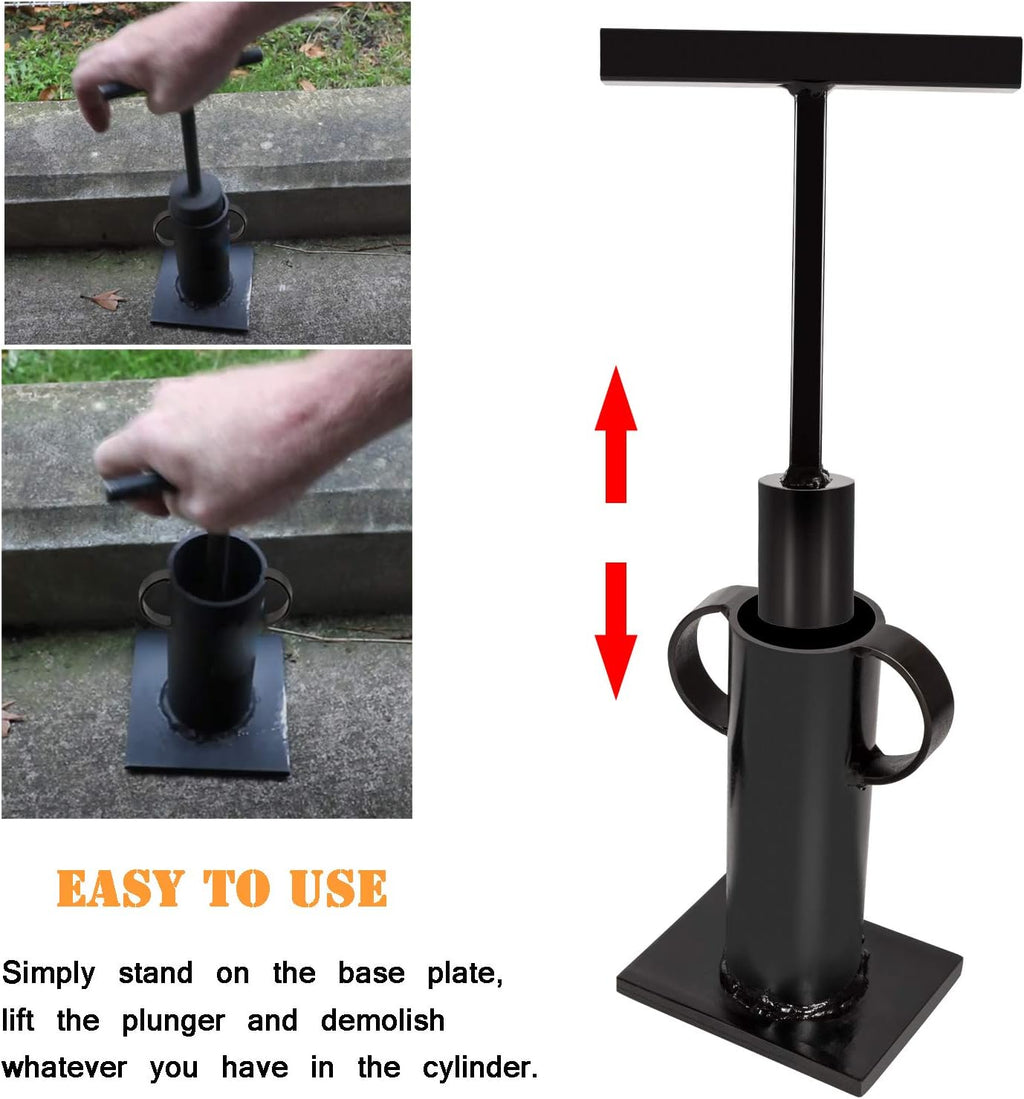 Rock Crusher Heavy Duty Frit Maker Glass Breaker Ore Crusher Gold Panning Mining Pulverizer Stone Rock Hound DIY W5124