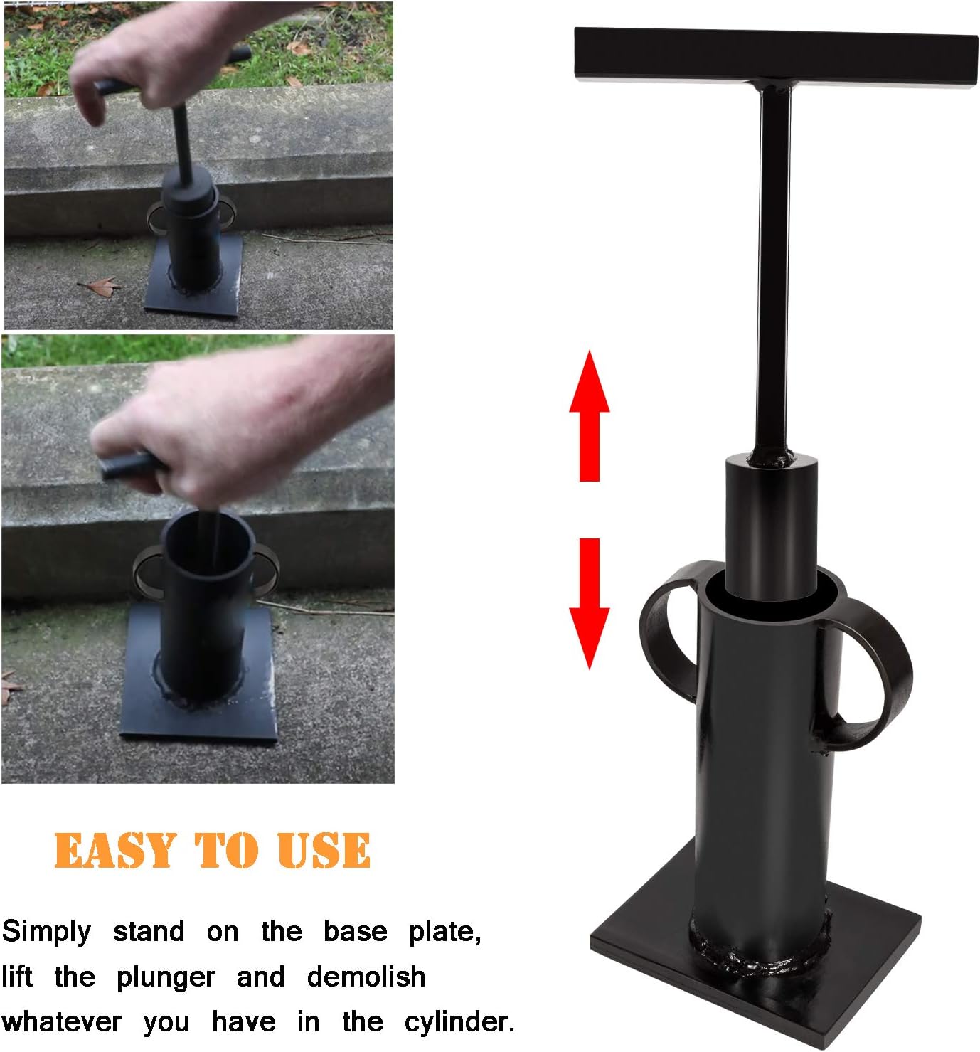 Rock Crusher Heavy Duty Frit Maker Glass Breaker Ore Crusher Gold Panning Mining Pulverizer Stone Rock Hound DIY W5124