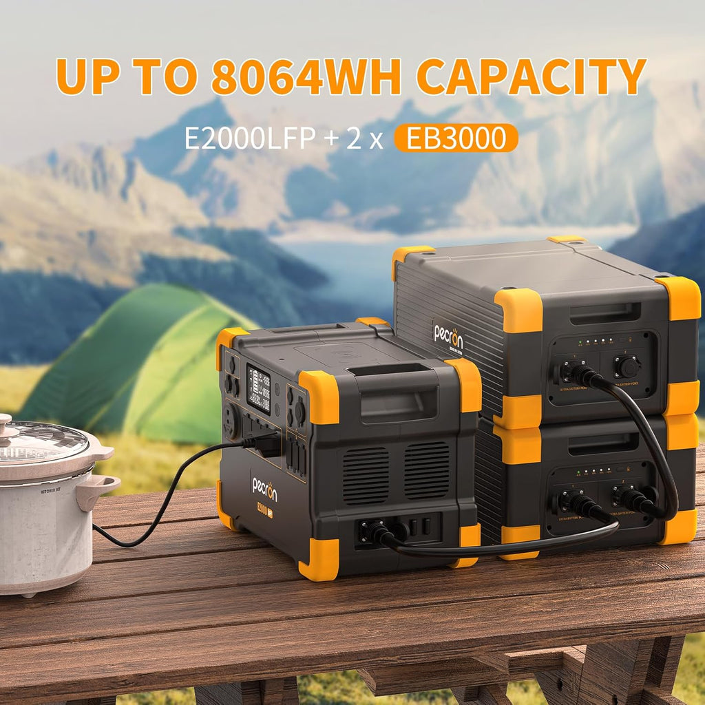 Portable Power Station with 6 Solar Panels LiFePO4 Battery Backup Z425292