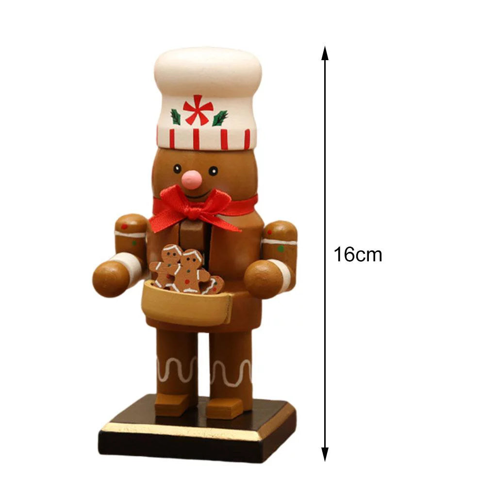 2-pack 16cm Wooden Nutcracker Christmas Décor A74759