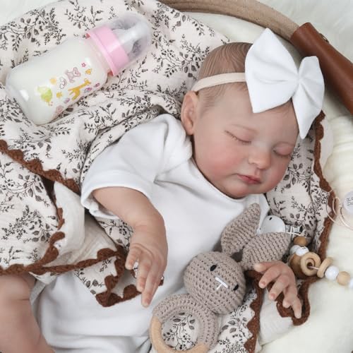 20 Inch Lifelike Newborn Baby Doll with Soft Cloth Body Z897197