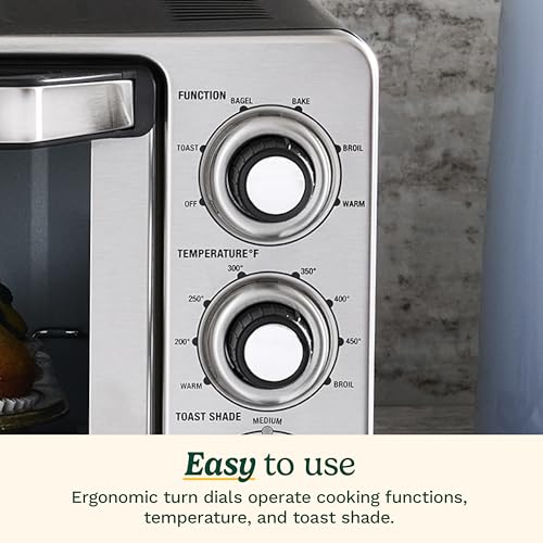 Brushed Stainless and Black Toaster Oven Broiler I24971