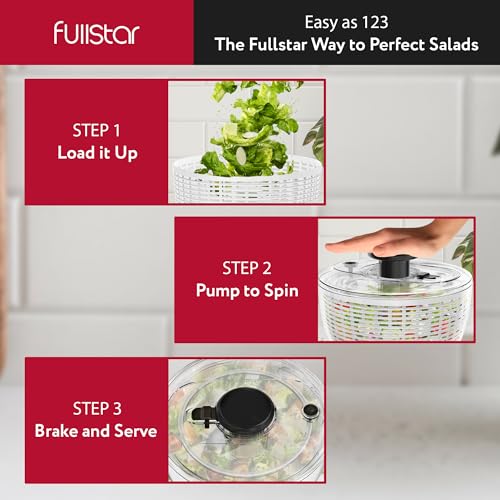 6.3 Quart White Salad Spinner P3831