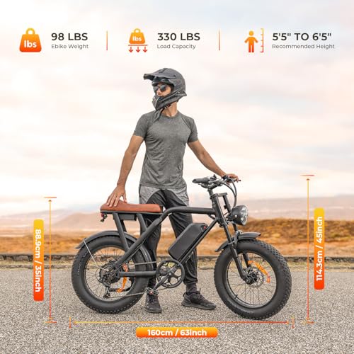 20" Fat Tire Electric Bike with 15.6Ah Battery Q9180