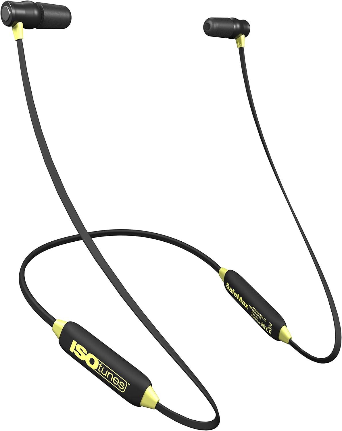 Black & Yellow Bluetooth Earplug Earbuds with 27 dB NRR Hearing Protection Q189551