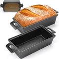2 Piece 10 x 5 Inches Cast Iron Bread Pan with Lid Loaf Pans Set N5756