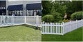 5.5' x 3' Portable Vinyl Fence Kit and 36" x 72" White Picket Fence Panel O7495