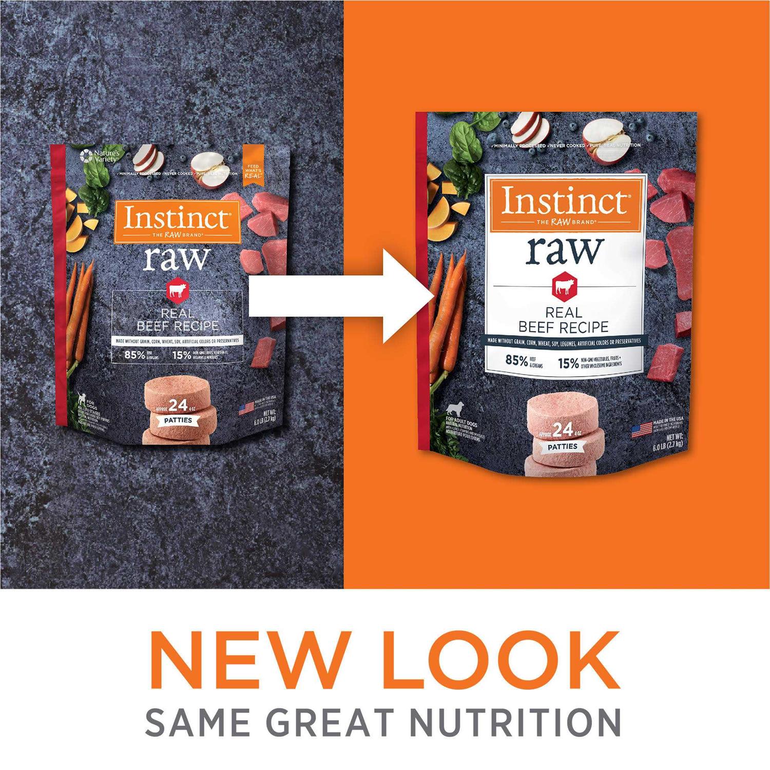 Frozen Raw Patties Grain Free Real Beef Dog Food S8121