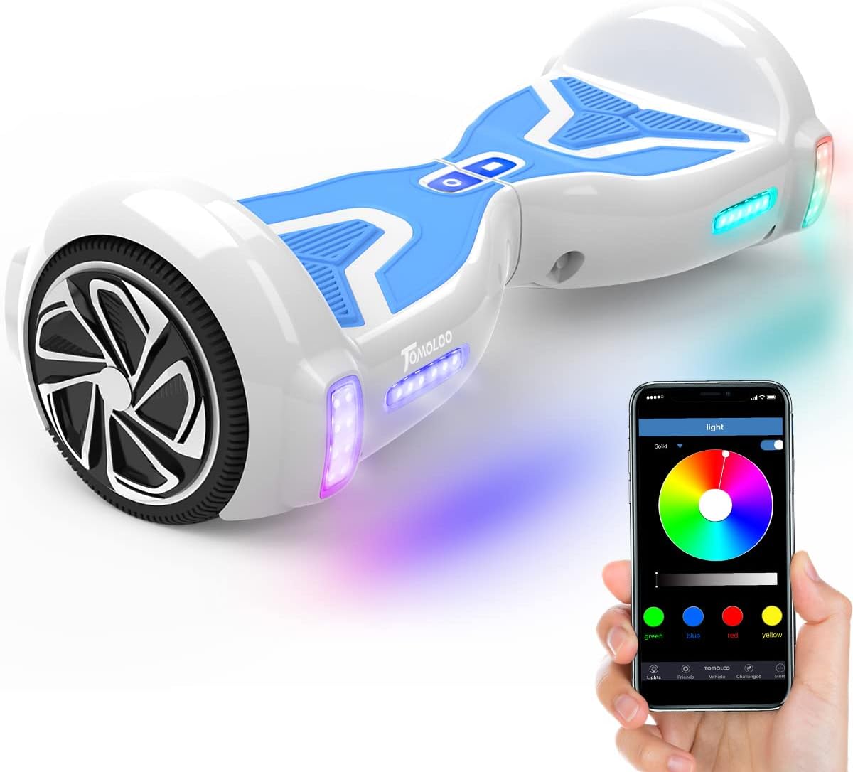 6.5" Wheel Self-Balancing Scooter with Bluetooth Speaker and LED Lights Q657