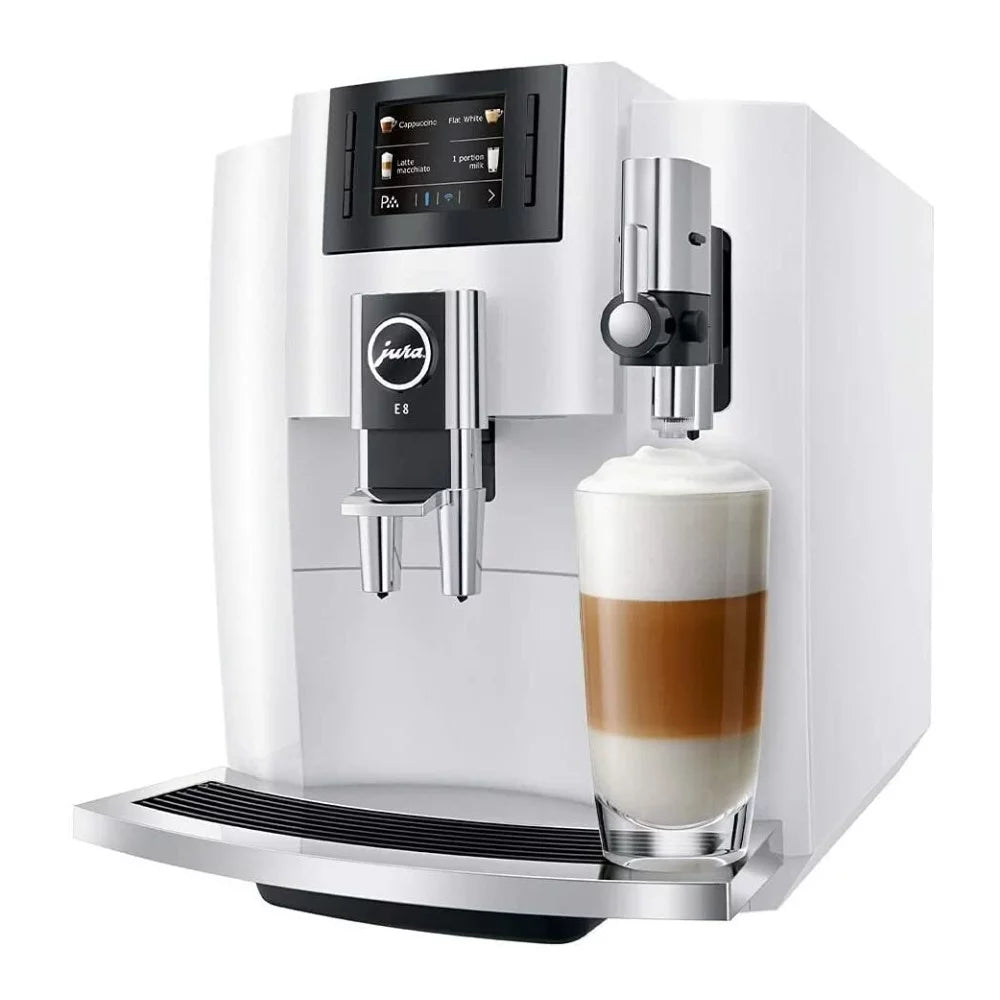 Piano White Automatic Espresso Machine with Glass Milk Container L13907