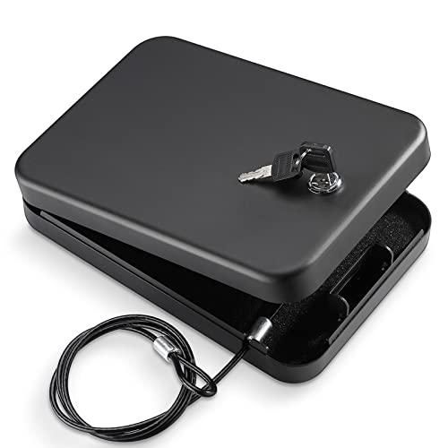 Black Portable Handgun Lock Box H7405