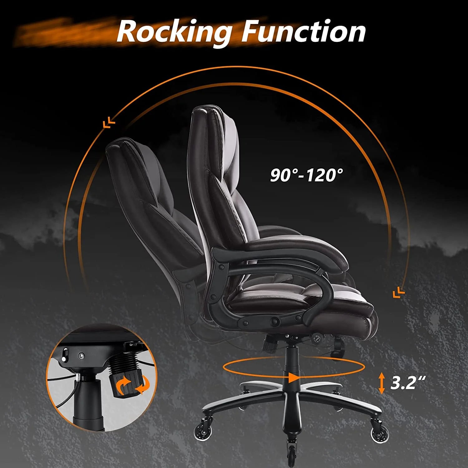 Heavy Duty High Back Office Chair with Tilt Lock G687