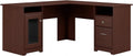 L Shaped Computer Desk In Harvest Cherry G7857