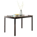 Contemporary Dining Table with Faux Marble Top in Black C6930