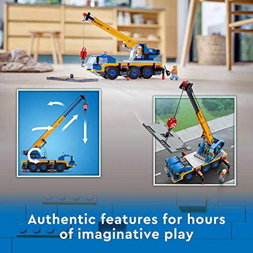 Mobile Crane Truck Toy Building Set with 2 Minifigures T3809