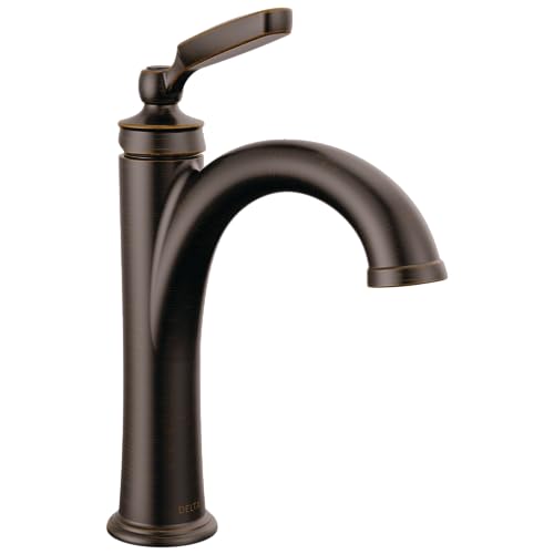 Brushed Nickel Single Hole Bathroom Faucet with Metal Push-Pop Drain Assembly A266