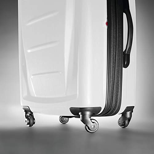 Brushed Anthracite Hardside Expandable Luggage with Spinner Wheels, Checked-Large 28-Inch O929