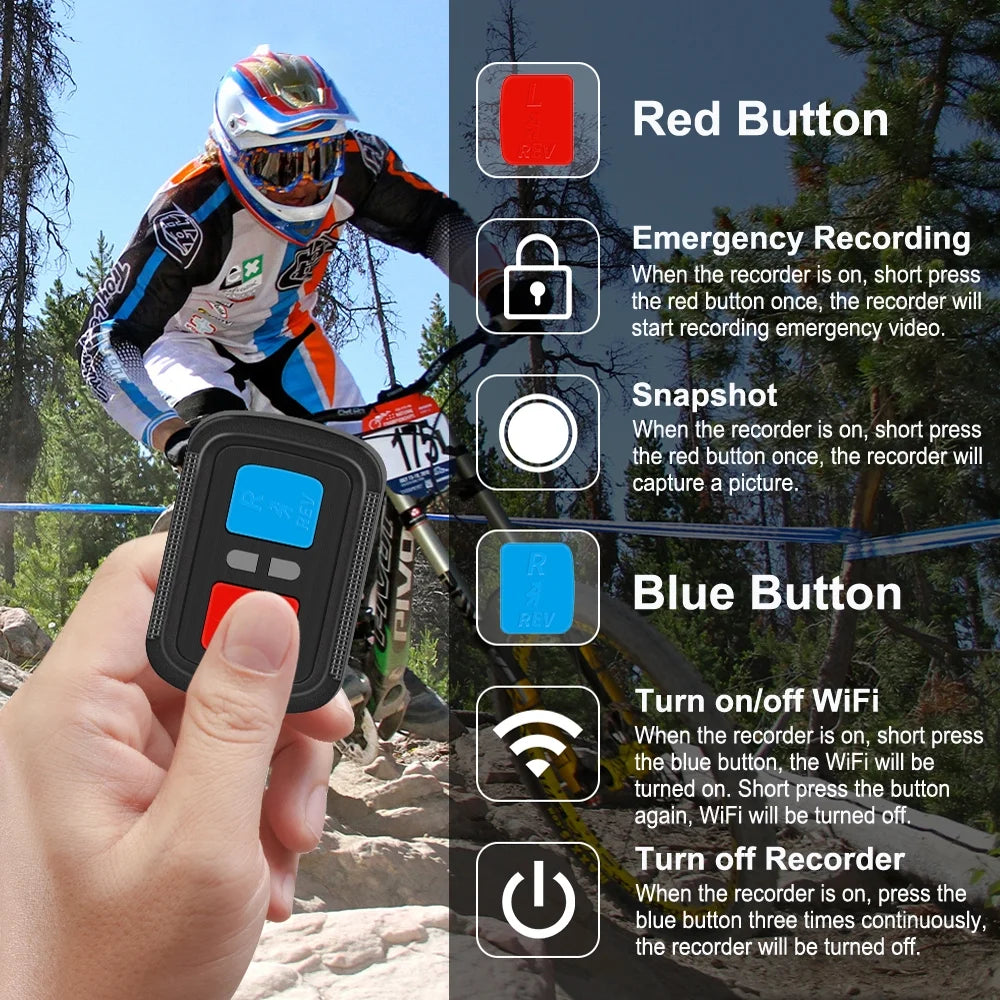 WiFi Helmet Camera HD 1080P Waterproof Portable 150° Wide Angle Night Vision Action Camera G37054