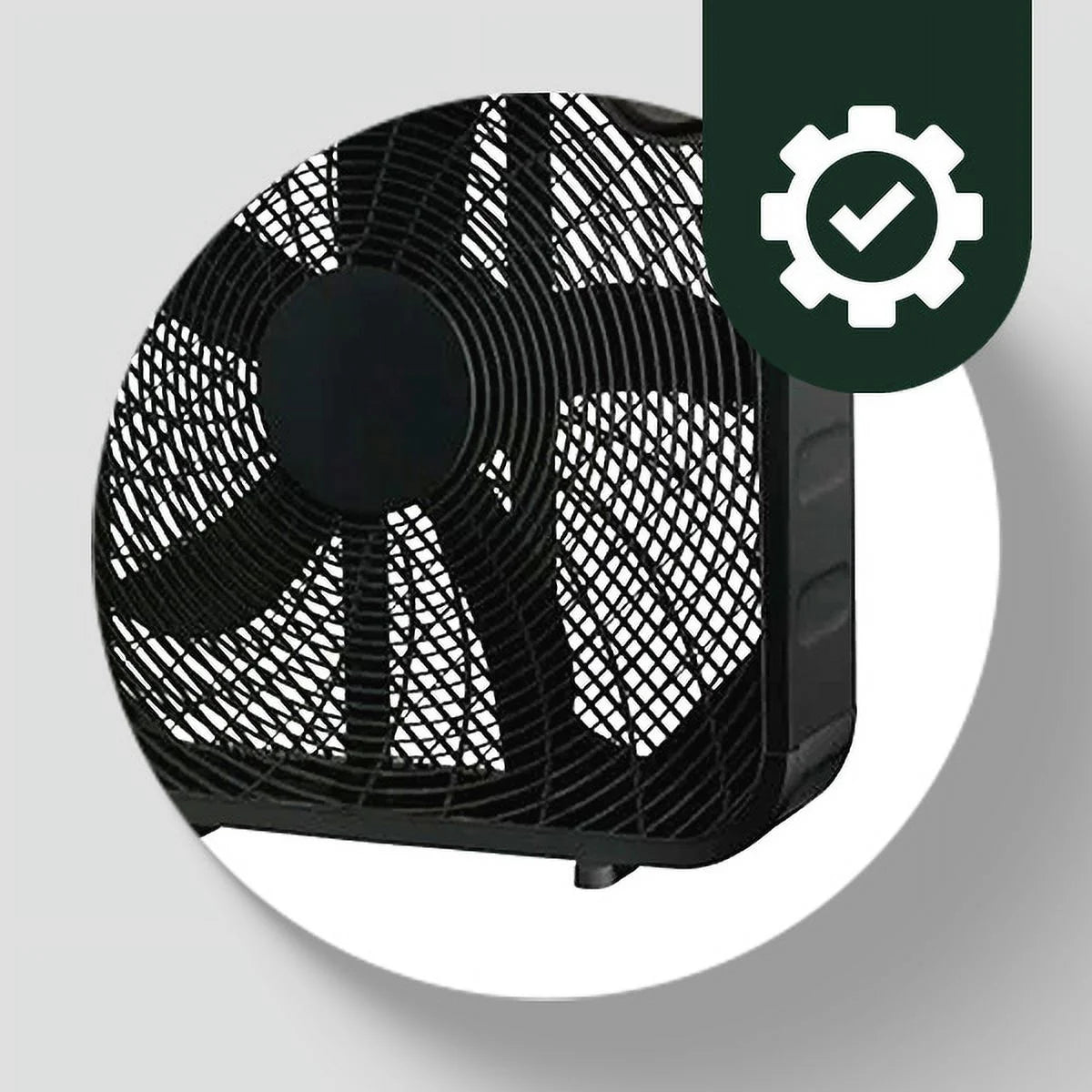 Black 20 Inch Box Fan D8901
