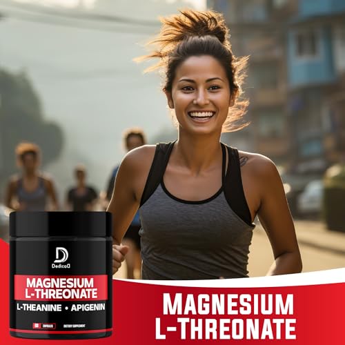 2 Packs 60 Capsules 2250Mg Magnesium L-Threonate with L-Theanine & Apigenin Triple Magnesium Complex Supplement M214974