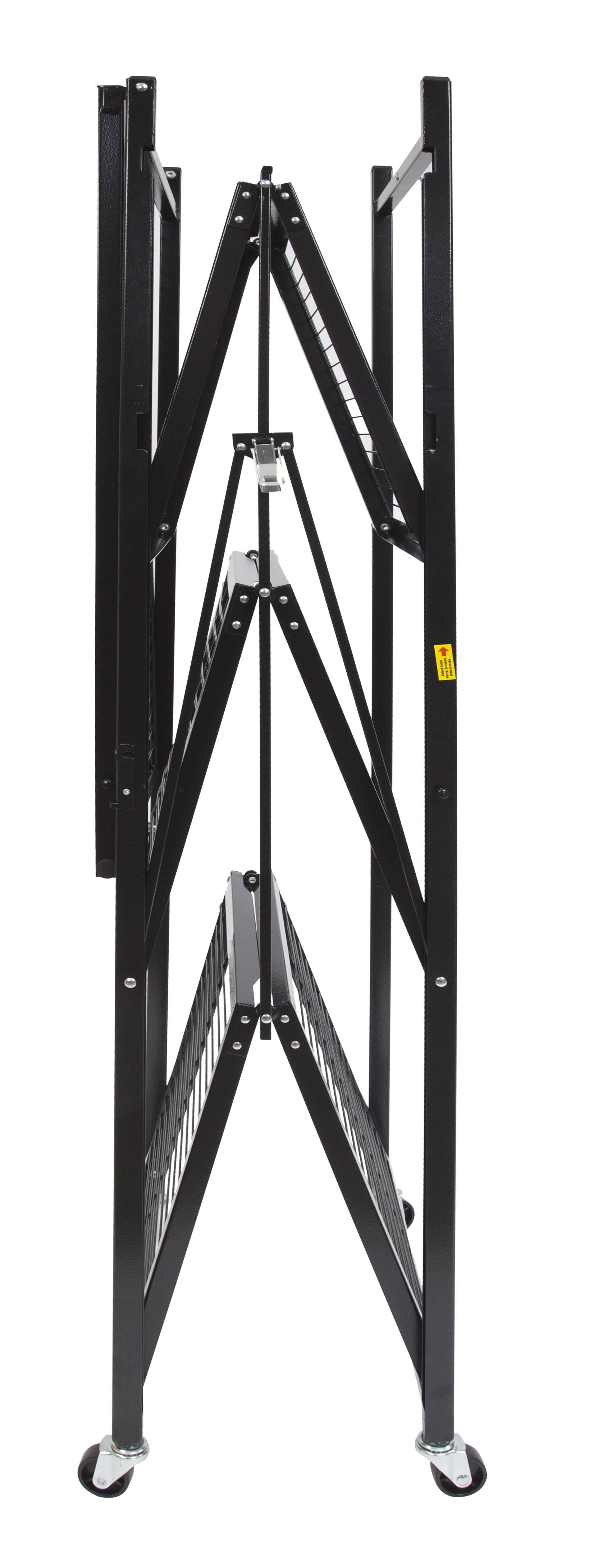 Large 4-Tier Heavy-Duty Rack with Casters Red B405